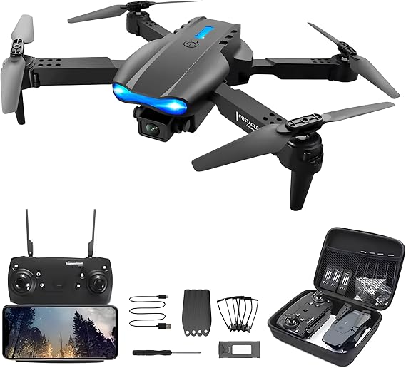 E99 PRO Drone with 4K HD Dual Camera with WIFI FPV, Automatic Obstacle Avoidance, ONE-CLICK Return, Smart Alert