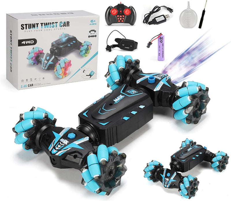 Stunt Car, Upgrade Version, 4WD 2.4GHz Remote Control Gesture Sensor Toy Cars, 360° Rotating Off Road Vehicle.